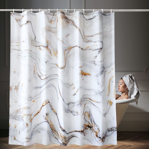 Badeforhæng til brusebad, vandtæt og skimmelbestandigt, 180 cm x 180 cm