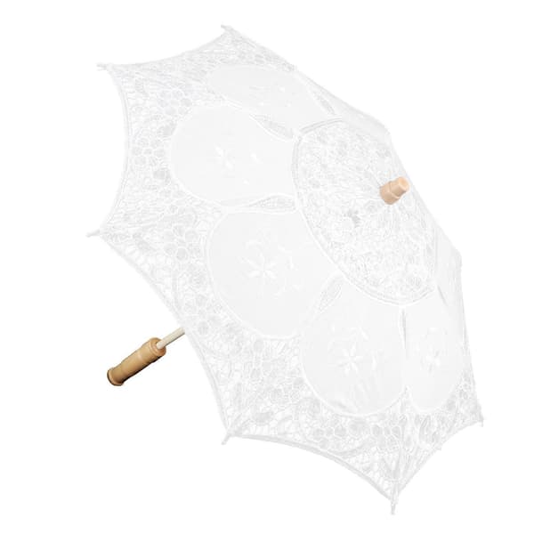 Brude Blonde Parasol til Bryllupsfotografering - Hvid, Stor Størrelse