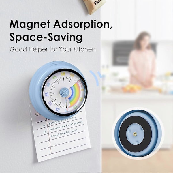 1 st kökstimer, magnetisk 60 minuters nedräkning