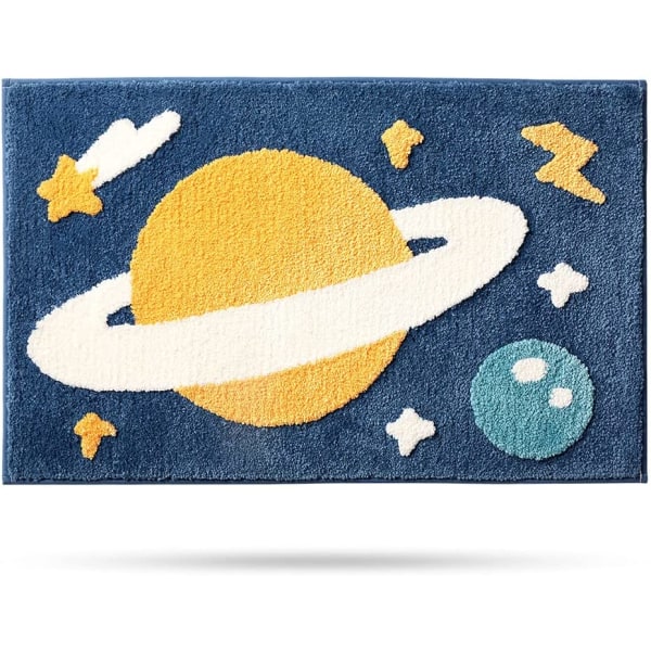 Badeværelsestæppe Mikrofiber Absorberende Skridsikker, Planet 15,7\"x23,6\"