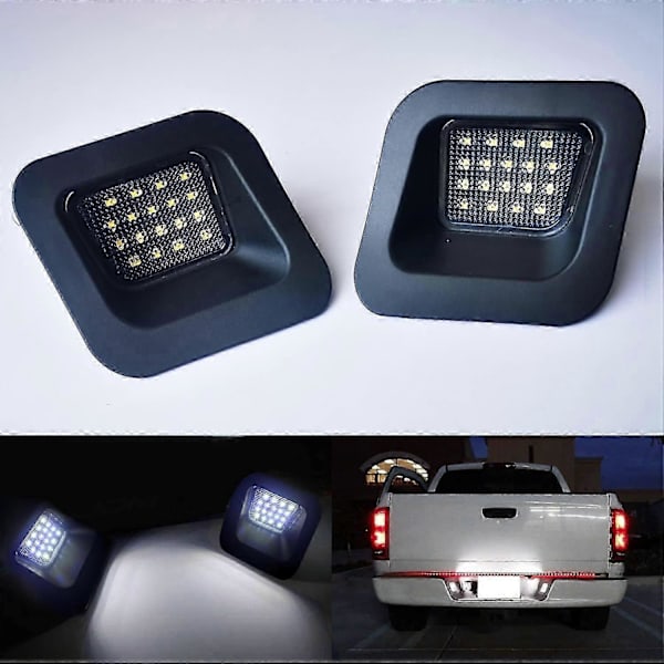2 st - Registreringsskyltsbelysning för Dodge RAM 1500 2500 3500 LED