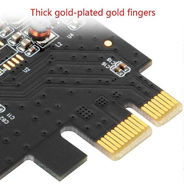 Pci Express til Usb Utvidelseskort Super Speed 5gbps Pci-E Usb3.0 Hub Adapter