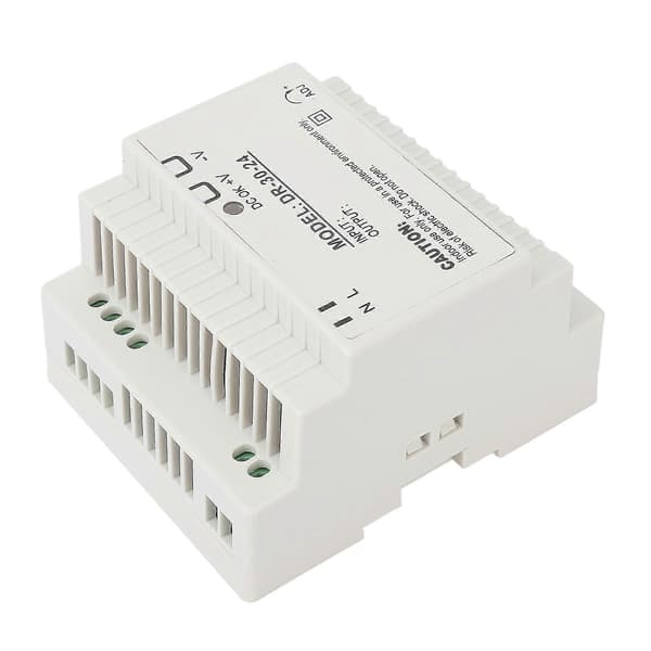 Industriell 30W DIN-skena Transformator Strömförsörjning för Säkerhetsövervakning 100-240V 24V