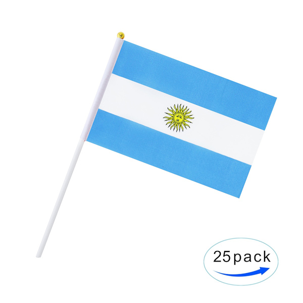 25 kappaleen kädessä pidettävä pieni mini Argentiinan lippu Argentina