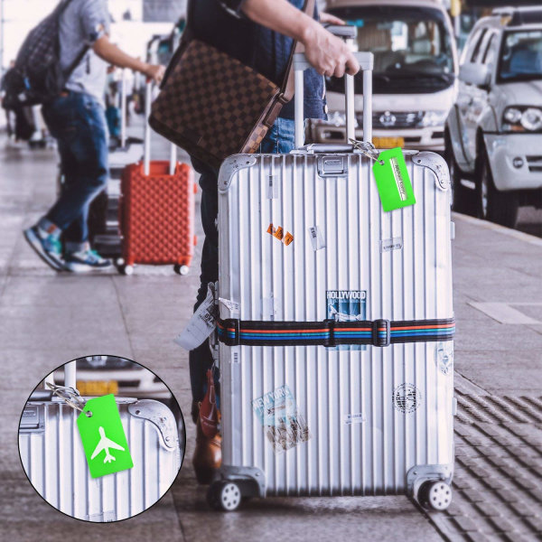 Silikonbagagelapp med namn-ID-kort Perfekt för att snabbt hitta bagageresväska