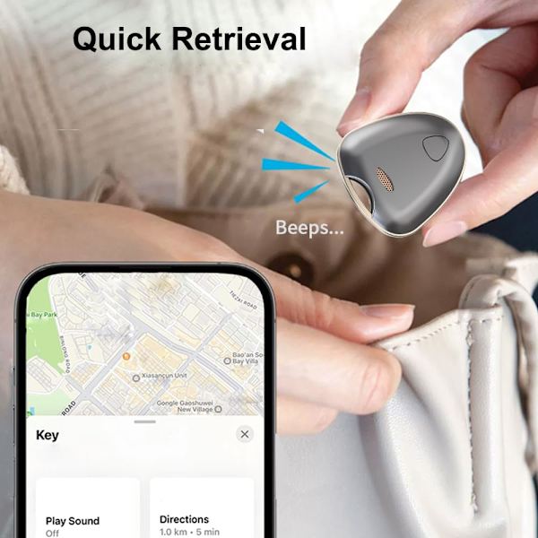 Anti-förlorad artefaktlokalisator, mini GPS-tracker, husdjursplånbok, multifunktionell bärbar spårning, global lokalisator (Svart)
