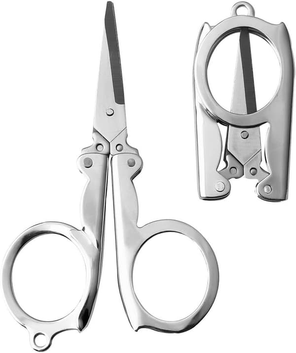 Foldbare Saks i Rustfrit Stål, Bærbare Foldbare Rejsesaks, Metallsaks til Håndværk, Syning 8 cm (2 Pakker) 8cm