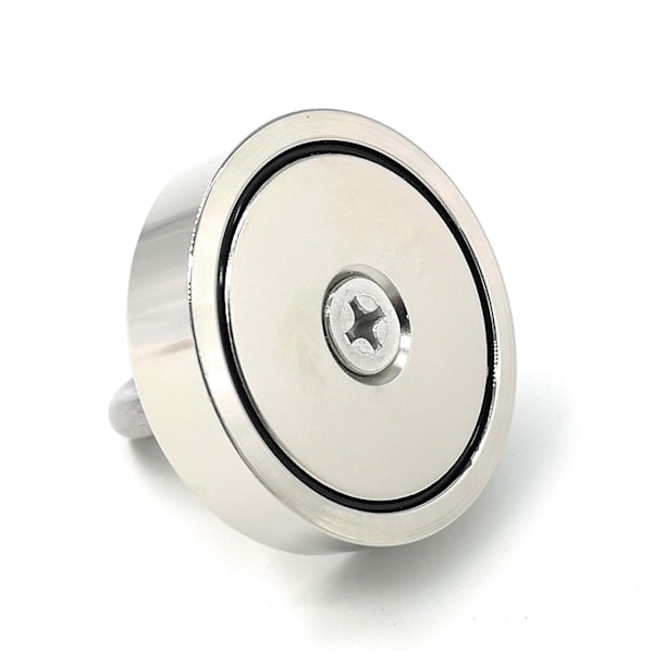 Neodym magnet 140 kg styrke diameter 60 mm, magneter med kraftige løfteringe til industri og videnskab, magnetisk fiskeri