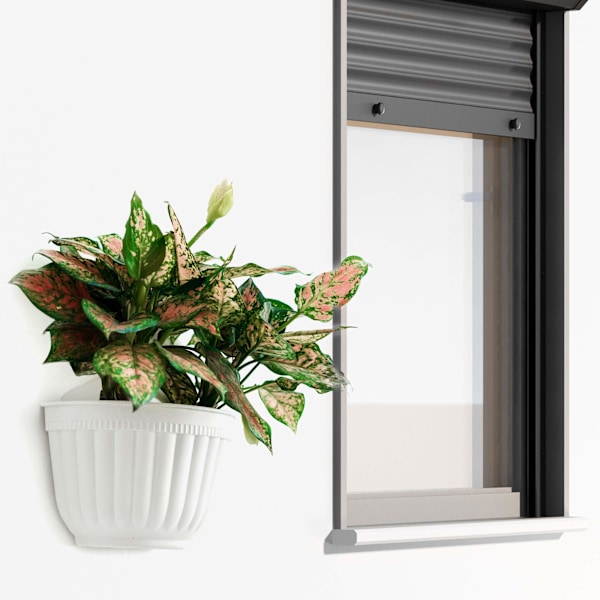 Paket Resin Vertikala Vägghängande Planteringskrukor för Trädgård Vardagsrum Fönster Växter Blommor Örter Balkong Räcke Hylla Staket Spaljé Dekor