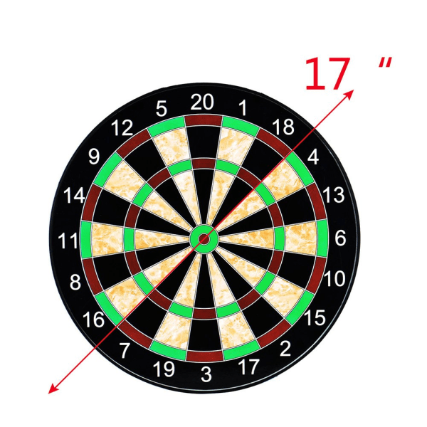 Magneettinen dartstaulu, 17 tuuman magneettinen dartstaulu, jossa on 6 magneettista dartsia 2 värissä lapsille ja aikuisille