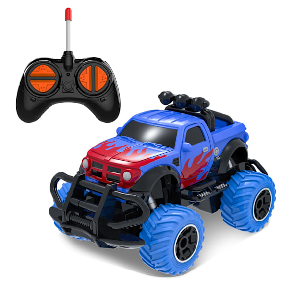 Leksaker för småbarn 4-5 år gamla pojkar RC bil fjärrkontroll lastbilar för 3-4 år gamla barn, födelsedagspresenter förskoleleksaker bilar RWD 1/43 skala (blå) blue