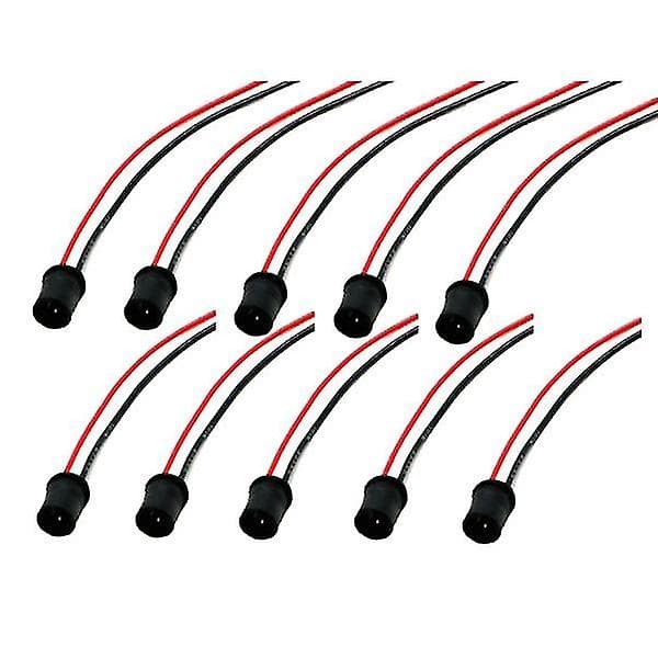 T10 w5w led/halogen kontakter/fatning fatning 10-pak blød sort