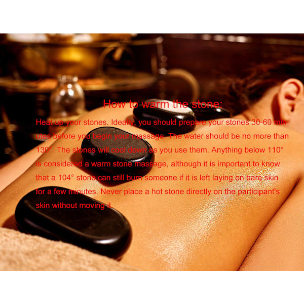10 stk. Professionelt lille massagesæt til spa (3x4x0,8 cm)