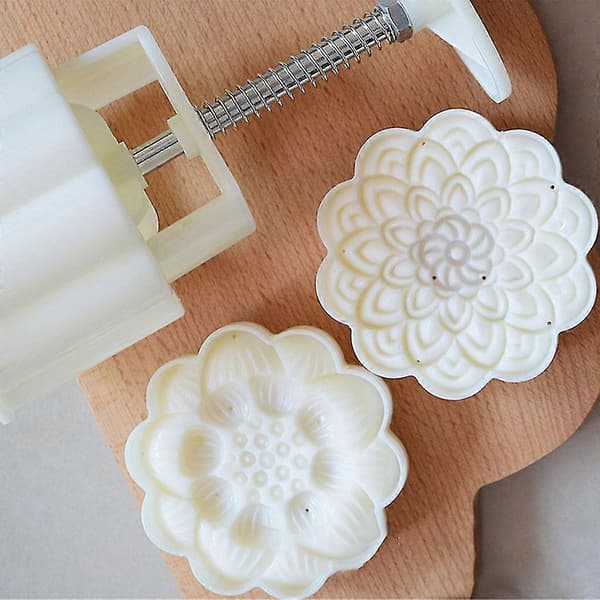 Månkakform Handtryck Kakskärare Slät Utsökt Mönster Lotus