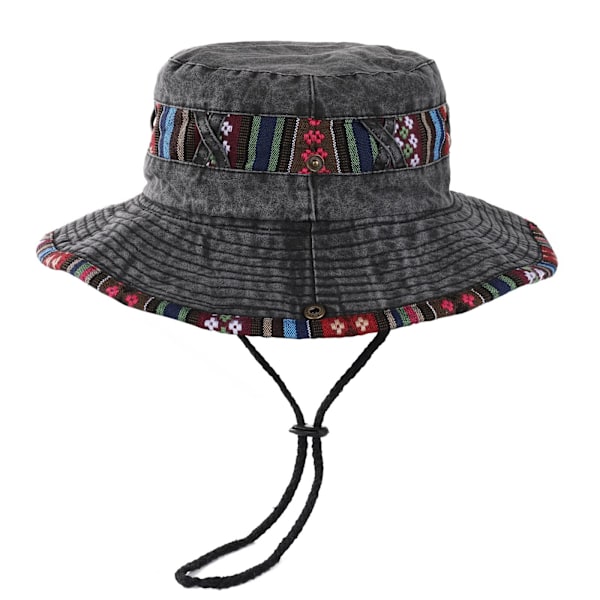 Herrar Sommar Solhattar Strand Boonie Hat Fishsing Hat mörkgrå