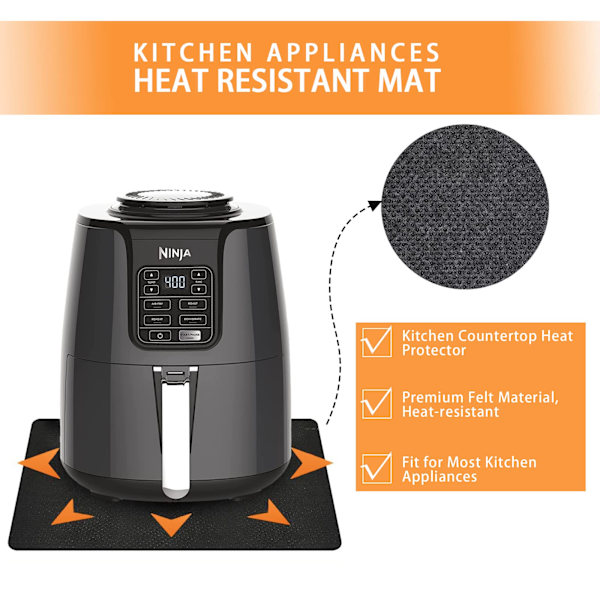 4 st värmebeständiga mattor för airfryer, Airfryer-skyddsmatta