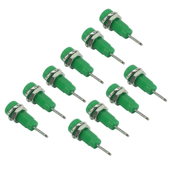 2mm Bananplugg Panelkontakt Utvidet Post Pluggadapter for Elektronisk Instrument (10 stk)