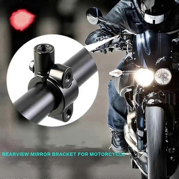 Motorsykkel 10mm 8mm Styrefeste Klemme-på Bakspeil Monteringsadapter