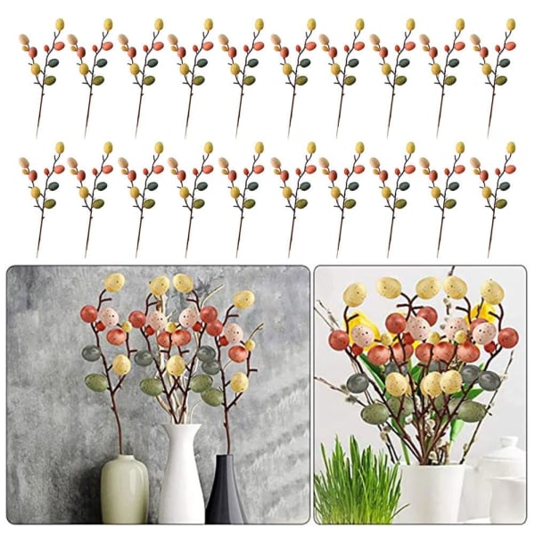 Påskägg Gren Dekoration Konstgjorda Blommor Gren Färgglada Skum Blommor för Hem Gren Påsk Dekoration Skum