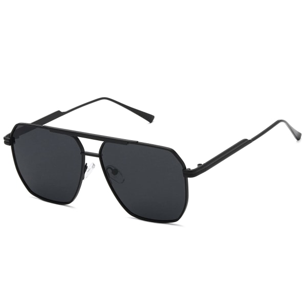Polariserte solbriller for kvinner menn Vintage mote svart grå