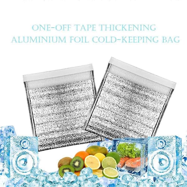 Gjenbrukbare isolasjonsposer for matkonservering, 10 stk. aluminiumsfolieisolasjonspakke