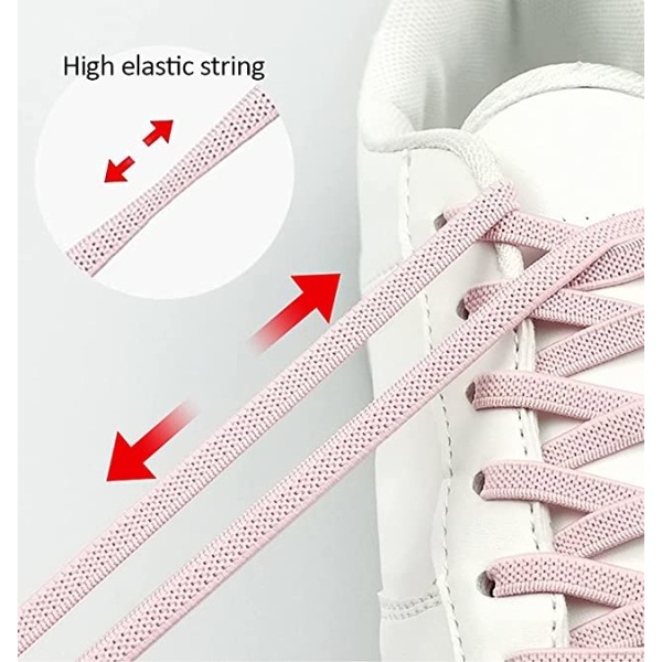 Ei solmittavia elastisia kengännauhoja - Stretch-kenkänauhat metallisoljeilla