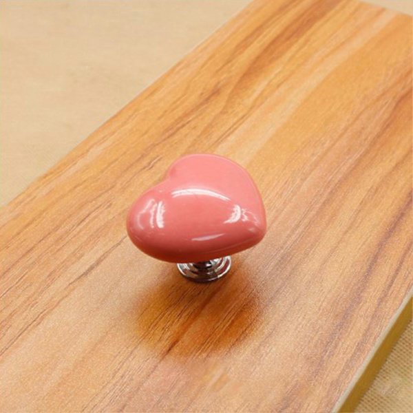 Universell Hjerteformet Rosa Toaletttank Knapp Erstatning - Solid Plast Trykk for Baderom