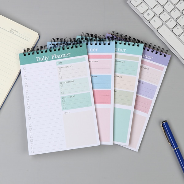 To Do List Notepad - Daglig Planlægningsblok Udateret Afrivning, til Arbejde og Personlig Organisering, Pakke med 4