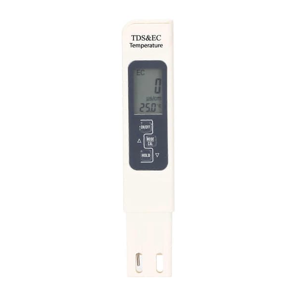 3 i 1 EC TDS-mätare 0-9999ppm Vattenkvalitetstestpenna för dricksvattenakvarier Pool