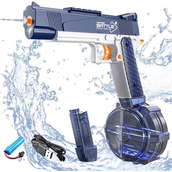 Water Pistol, One-Button Electric Water Pistol, Powerful Electric Watergun Large Capacity Water Tank, Water Gun Pistol for Outdoor Beach Pool Patio
