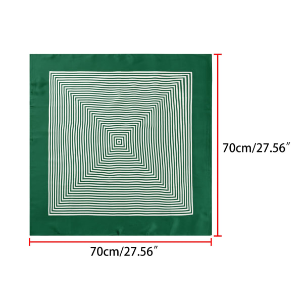 sourcing map 70cm Dame Stribet Print Firkantede Tørklæder Lommetørklæde Hals Tørklæde Hovedbånd