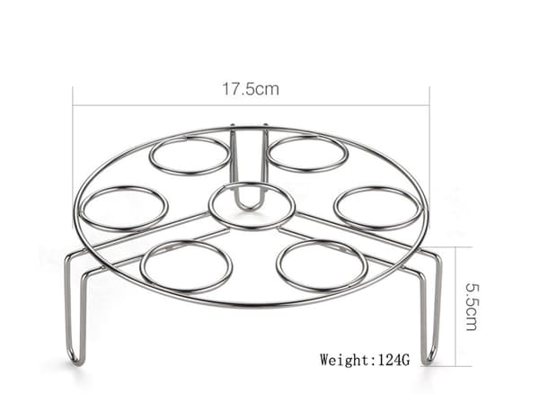 Egg Steamer Rack Trivet, Rustfritt Stål Dampstativ, Multifunksjonell Matlagingsholder, PotStand Rack på Kjøkken for Trykkoker Tilbehør