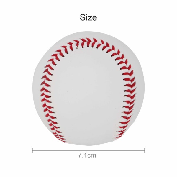 2 kpl aikuisille tarkoitettua pehmeää nahkaista baseball-palloa urheilun harjoitteluun ja koulutukseen, PU-nahasta valmistettu baseball-pallo, ommeltu T-pallo, sopii peliharjoitteluun ja koulutuspeliin