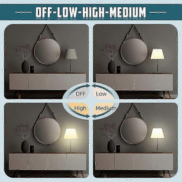 Touch Lamp Switch 2-pack, Touch Lamp Control Module för dimbar LED, Glödlampor, Lamp Switch Replacement K)