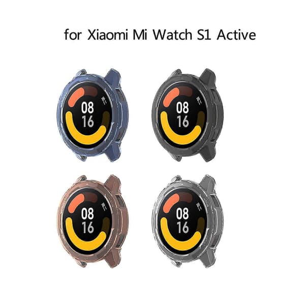 For Xiaomi Mi Watch S1 Active Støtfangerdeksel Vanntett Ultratynt Vaskbart Deksel