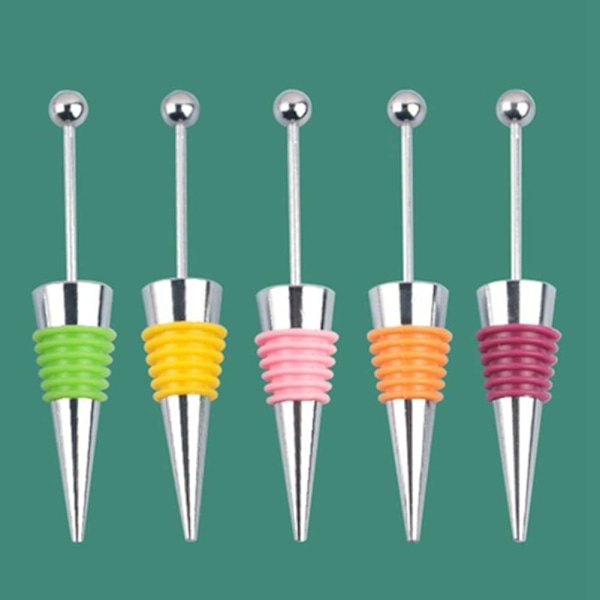 10 stk. DIY Beadable Vinstop til Fest Bryllup Bar Dekoration Forseglede - Holder Vin Champagne Stopper