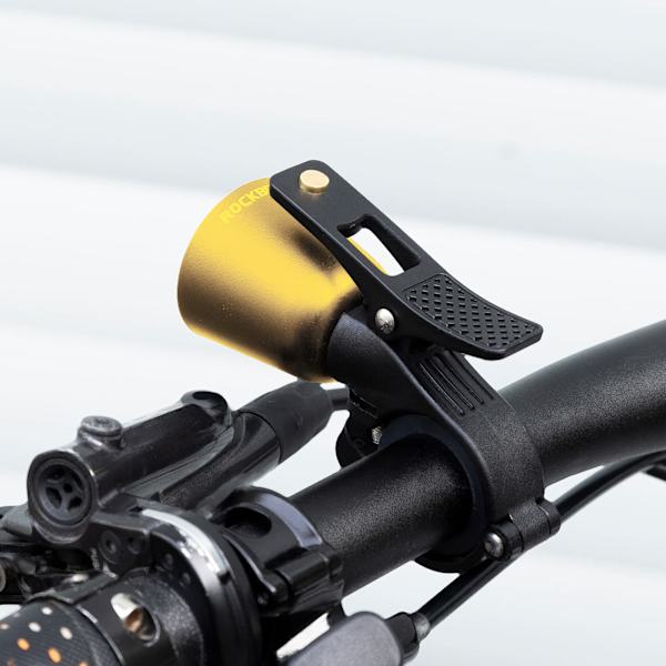 Cykelklocka, Hög Retro Cykelklocka Universal Koppar Legering Horn Vattenresistent Cykelklocka för Mountainbikes, Racercyklar, Guld gold