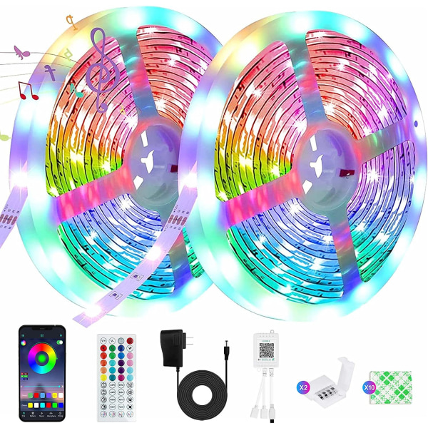 LED-stripebelysning - 5050 RGB flerfarget lys LED - 15 m