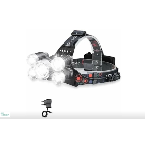 5 LED-hodelykt - 12000lm  4 lysmoduser