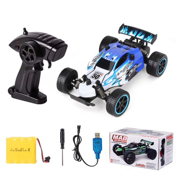 RC Racingbiler 2.4Ghz Høyhastighets Radio Fjernkontrollbil 1: 20 2WD Racing Lekebiler Elektrisk Kjøretøy Rask Race Buggy Hobbybil (Blå 1881) blue