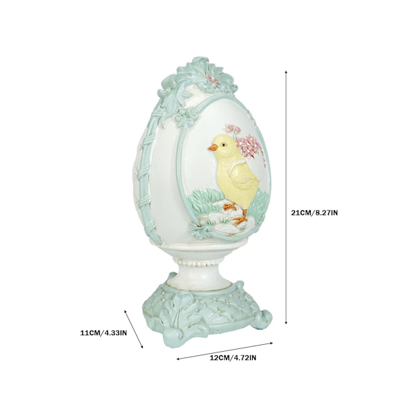 Pizza Ornament Æg Kanin Ornamenter Kreative Tegneserie Malede Æg Hjem Soveværelse Vindue Dekorationer 1stk Sæt Statue (B, One Size)