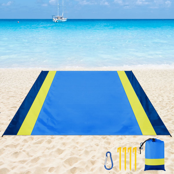 Strandtæppe Picnictæppe 200 x210cm Ekstra Stort Strandtæppe