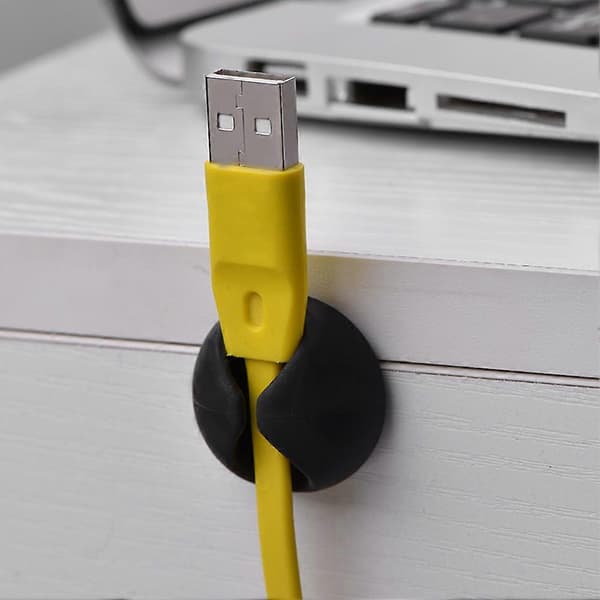 Universal Office Cable Clips 10-pakning - Skrivebordskabelholder og organizer