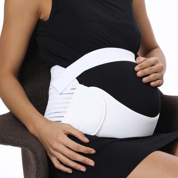 Äitiystukivyö, vatsanauha, 3 in 1 raskausvyön tuki Selkätuki vatsan sideaine vyötärötuki, säädettävä raskauden tukivyö, valkoinen XXL white XXL