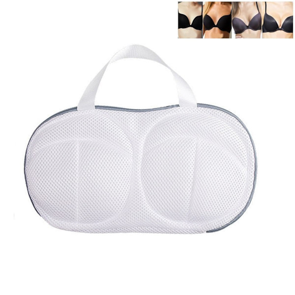 Rintaliivien pesupussi pyykinpesuun, muodonmuutoksia estävä rintaliivien pesupussi, verkkopesupussit pesukoneeseen vetoketjulla, naisille kaikki kupit, HARMAA Light grey