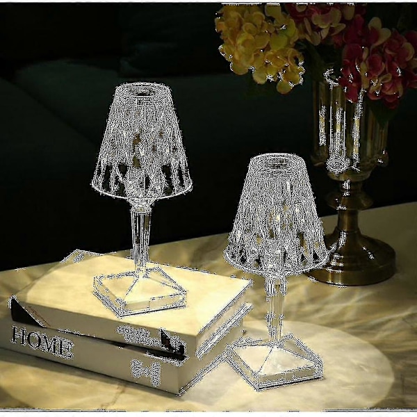 Italiensk Design Kartell Akryl Natlys Bordlampe