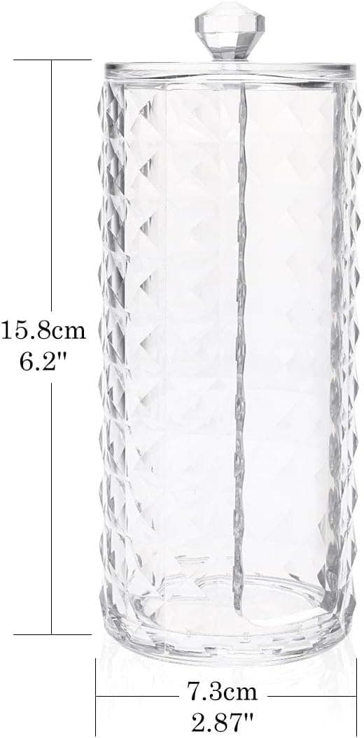 Akryylinen meikkivanhupuikkojen pidike, läpinäkyvä