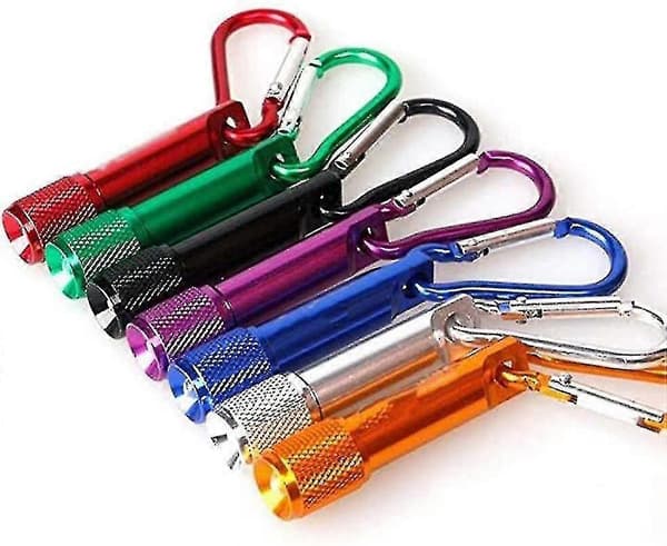 Avaimenperä taskulamppu (7 kpl), kannettava värikäs mini LED-taskulamppu