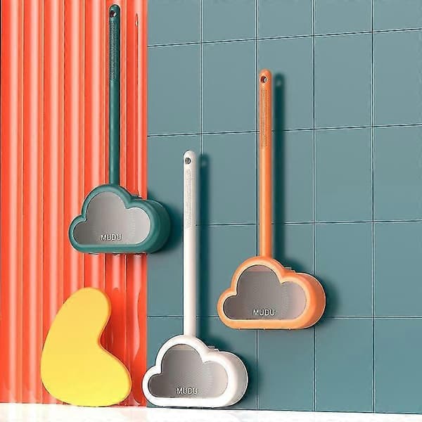 Cloud Toiletbørste Vægmonteret Langskaftet Silikonebørste