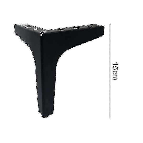 4 stk. 15 cm metal møbelben sofa ben møbelfødder udskiftningstilbehør